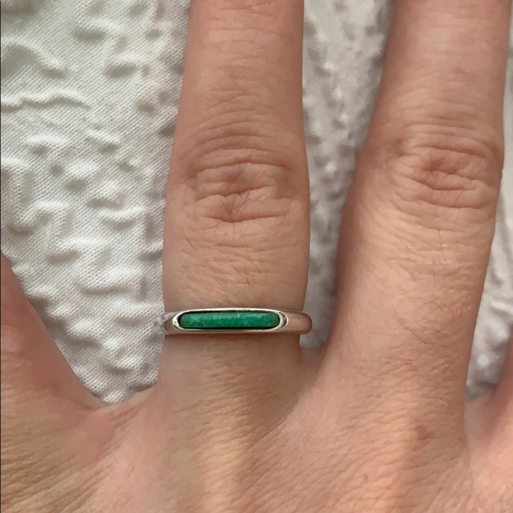 Simple African turquoise ring